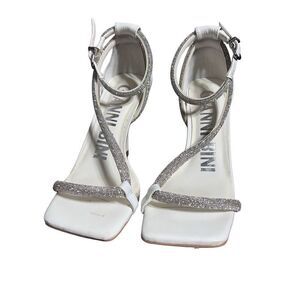 Gianni Bini Size 6.5 Rhinestone Bling Heels with Ankle Strap